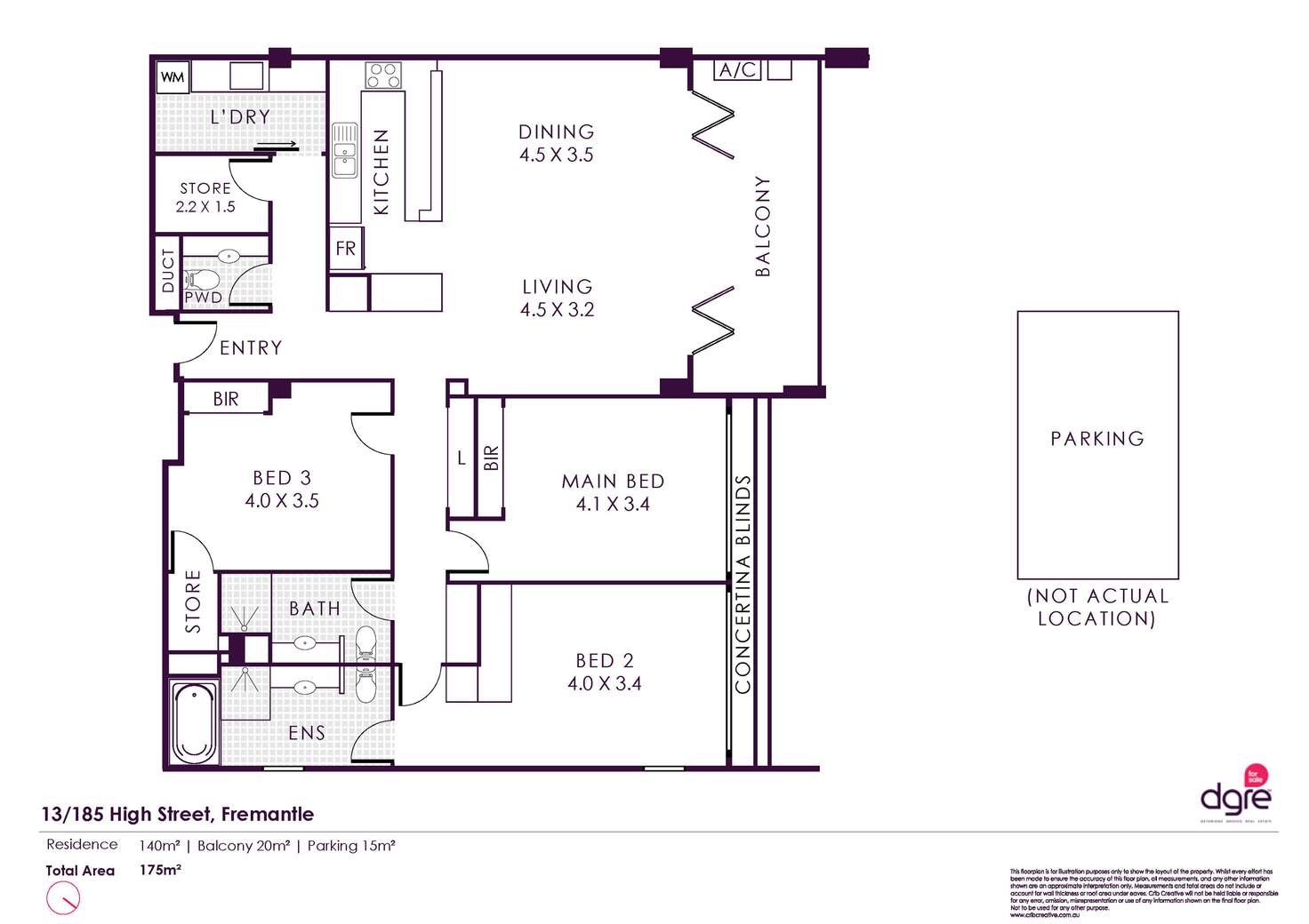 Floorplan of Homely apartment listing, 13/185 High Street, Fremantle WA 6160