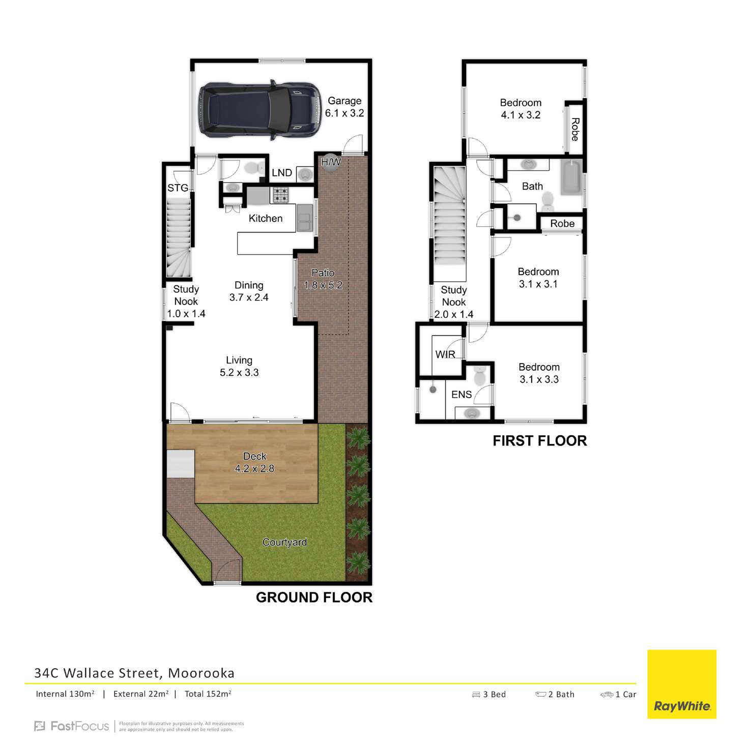 Floorplan of Homely townhouse listing, 34c Wallace Street, Moorooka QLD 4105