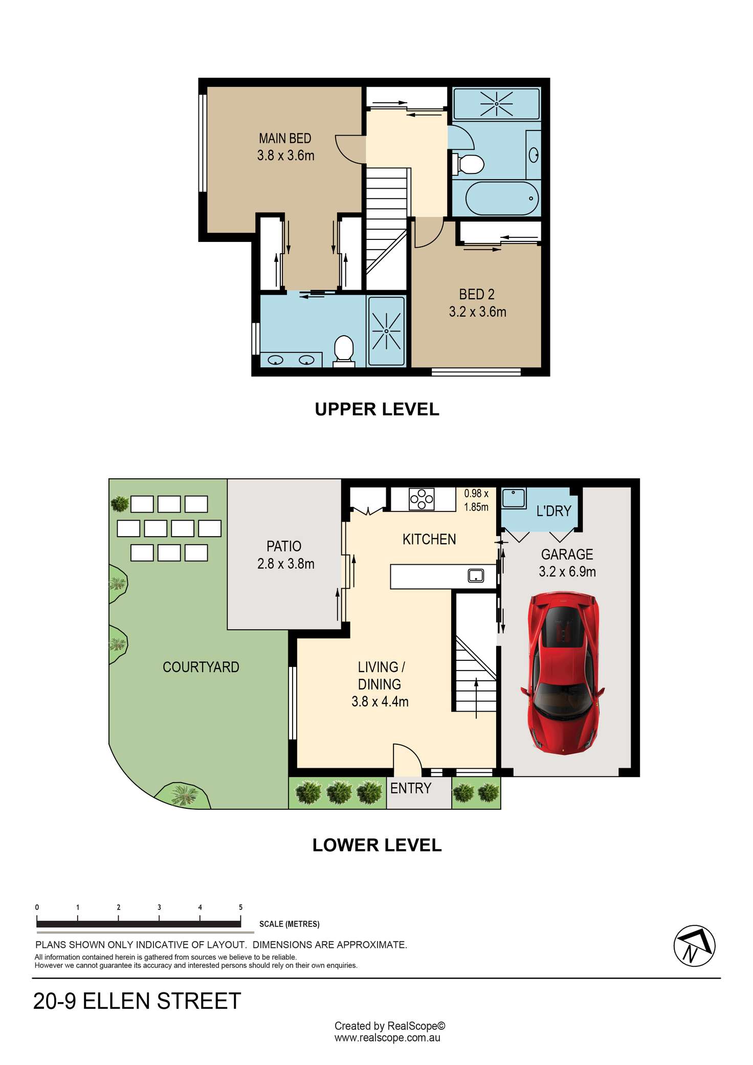 Floorplan of Homely townhouse listing, 20/9 Ellen Street, Carina QLD 4152