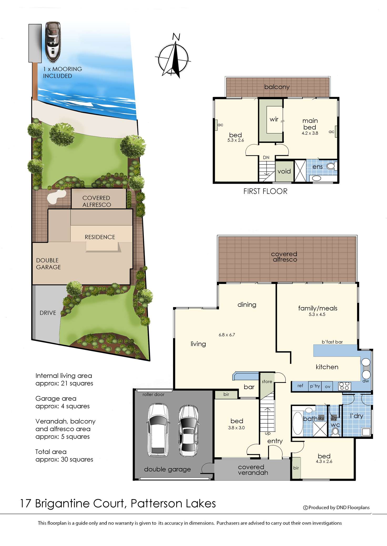 Floorplan of Homely house listing, 17 Brigantine Court, Patterson Lakes VIC 3197