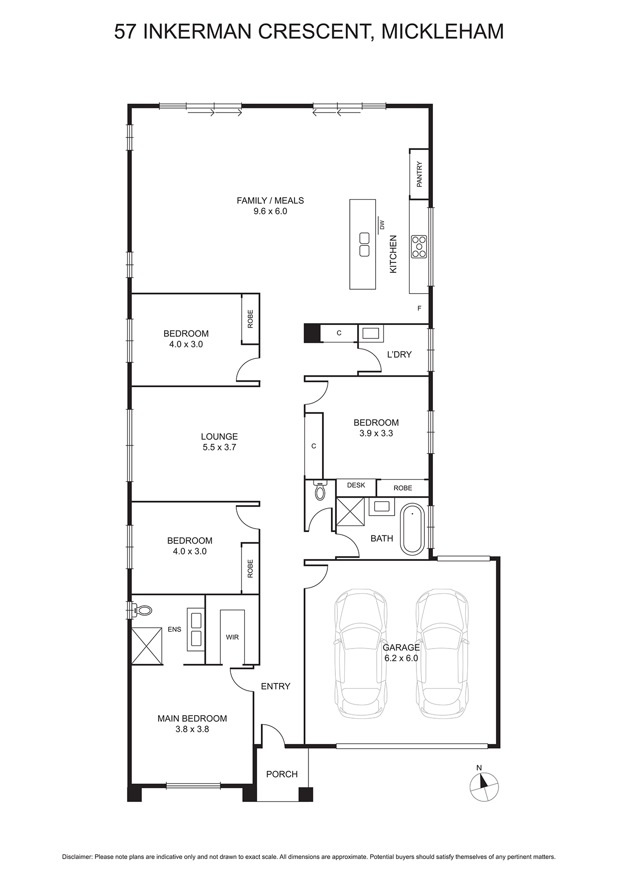Floorplan of Homely house listing, 57 Inkerman Crescent, Mickleham VIC 3064