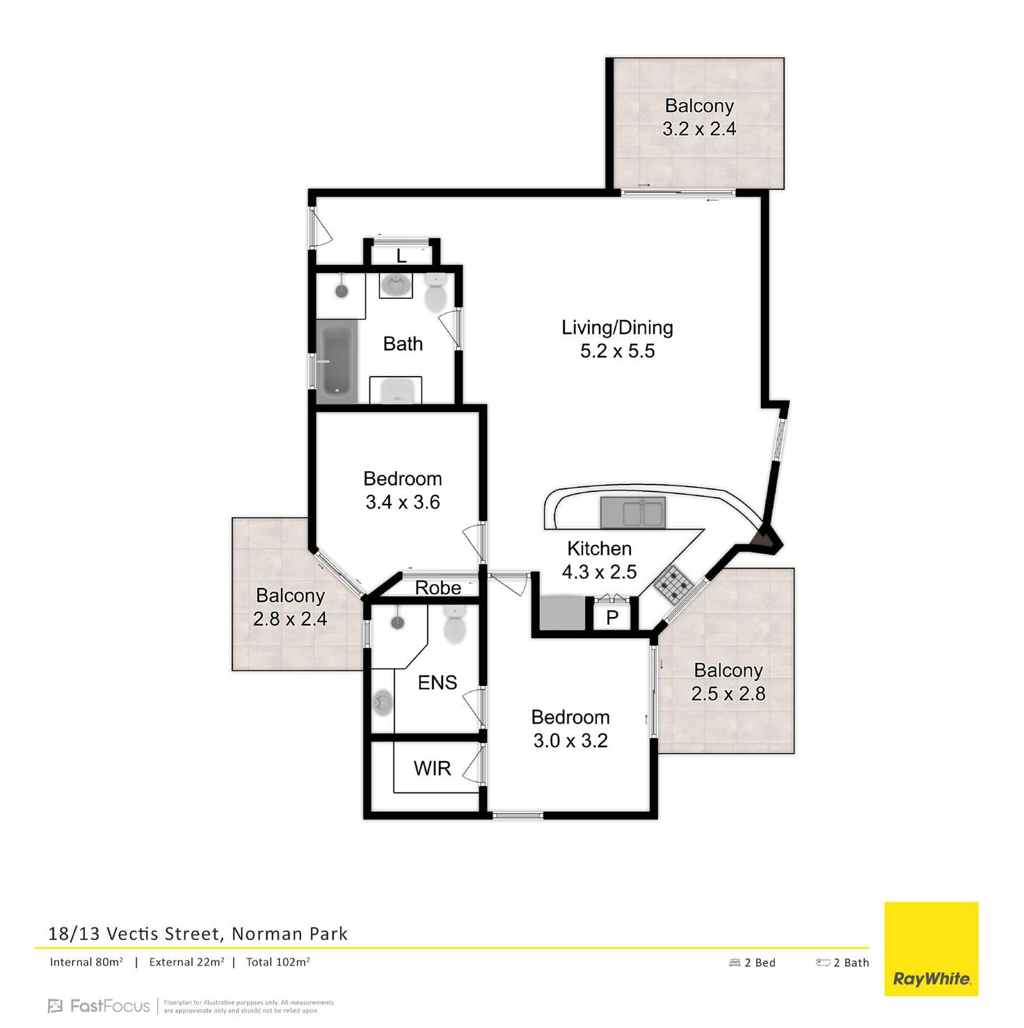 Floorplan of Homely apartment listing, 18/3 Vectis Street, Norman Park QLD 4170