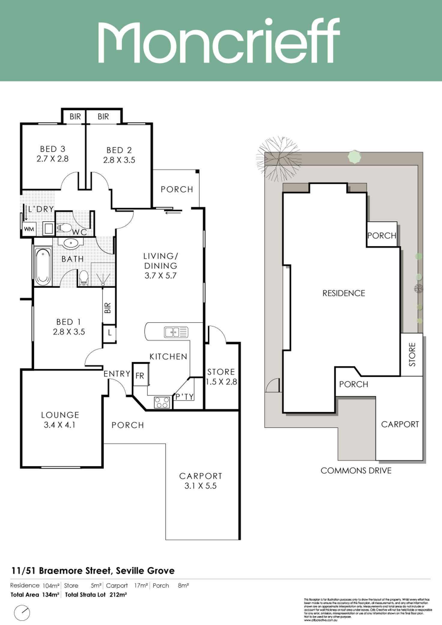 Floorplan of Homely house listing, 11/51 Braemore Street, Seville Grove WA 6112