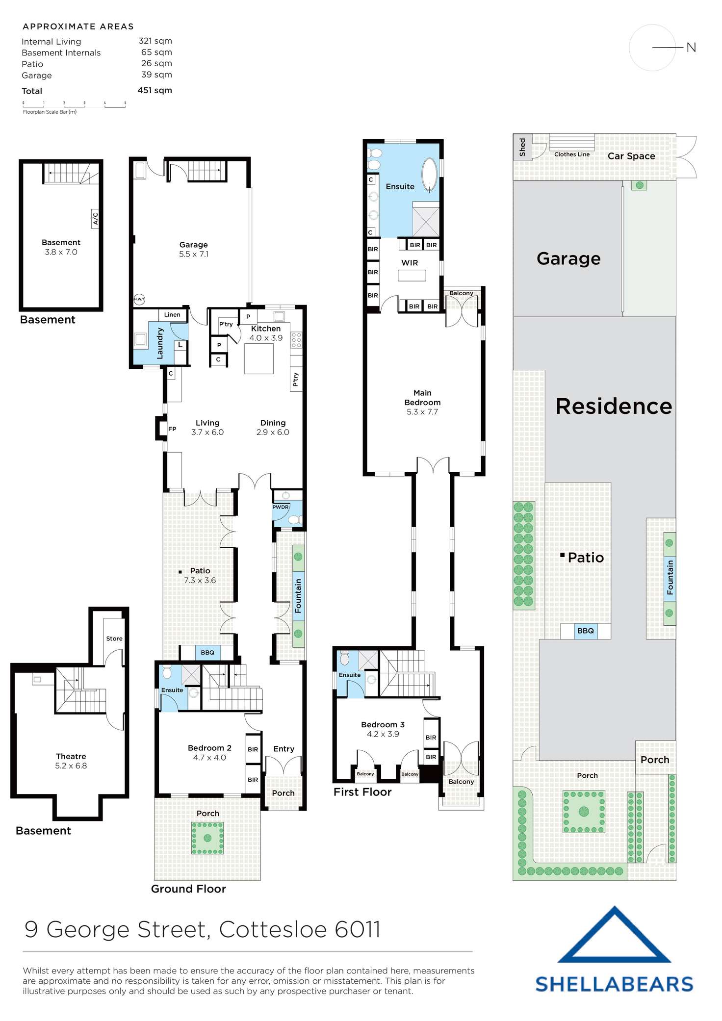 Floorplan of Homely house listing, 9 George Street, Cottesloe WA 6011