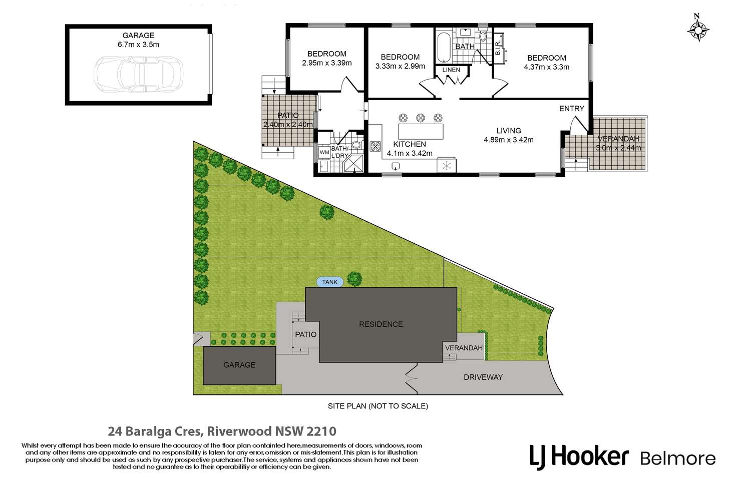 Floorplan of Homely house listing, 24 Baralga Crescent, Riverwood NSW 2210