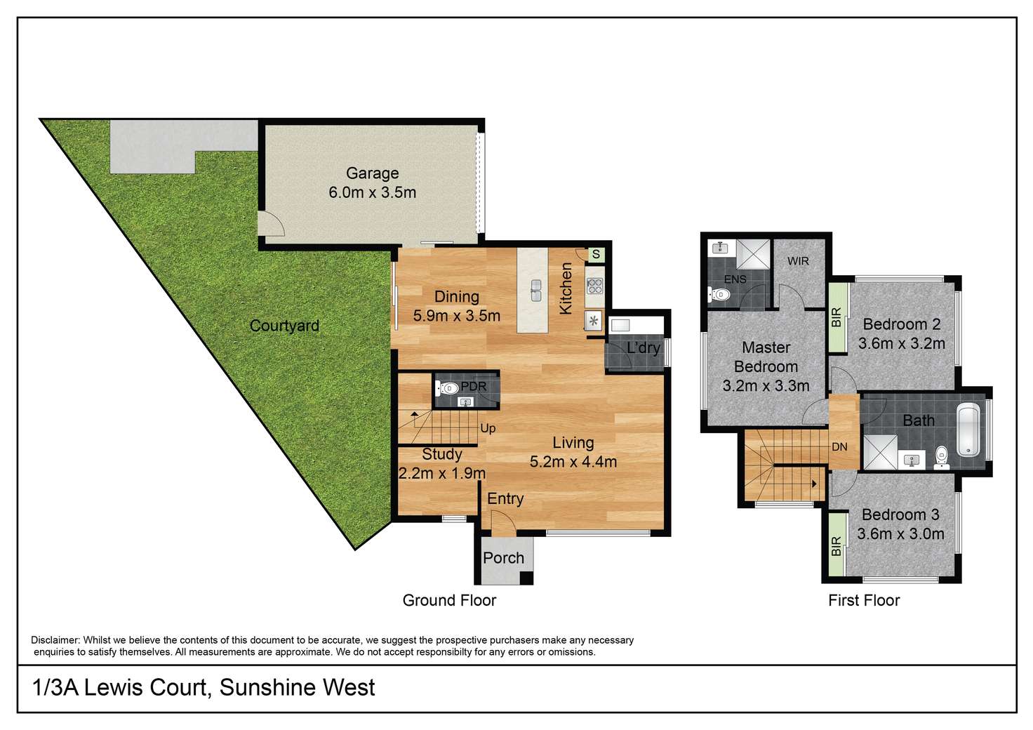 Floorplan of Homely townhouse listing, 3A Lewis Court, Sunshine West VIC 3020