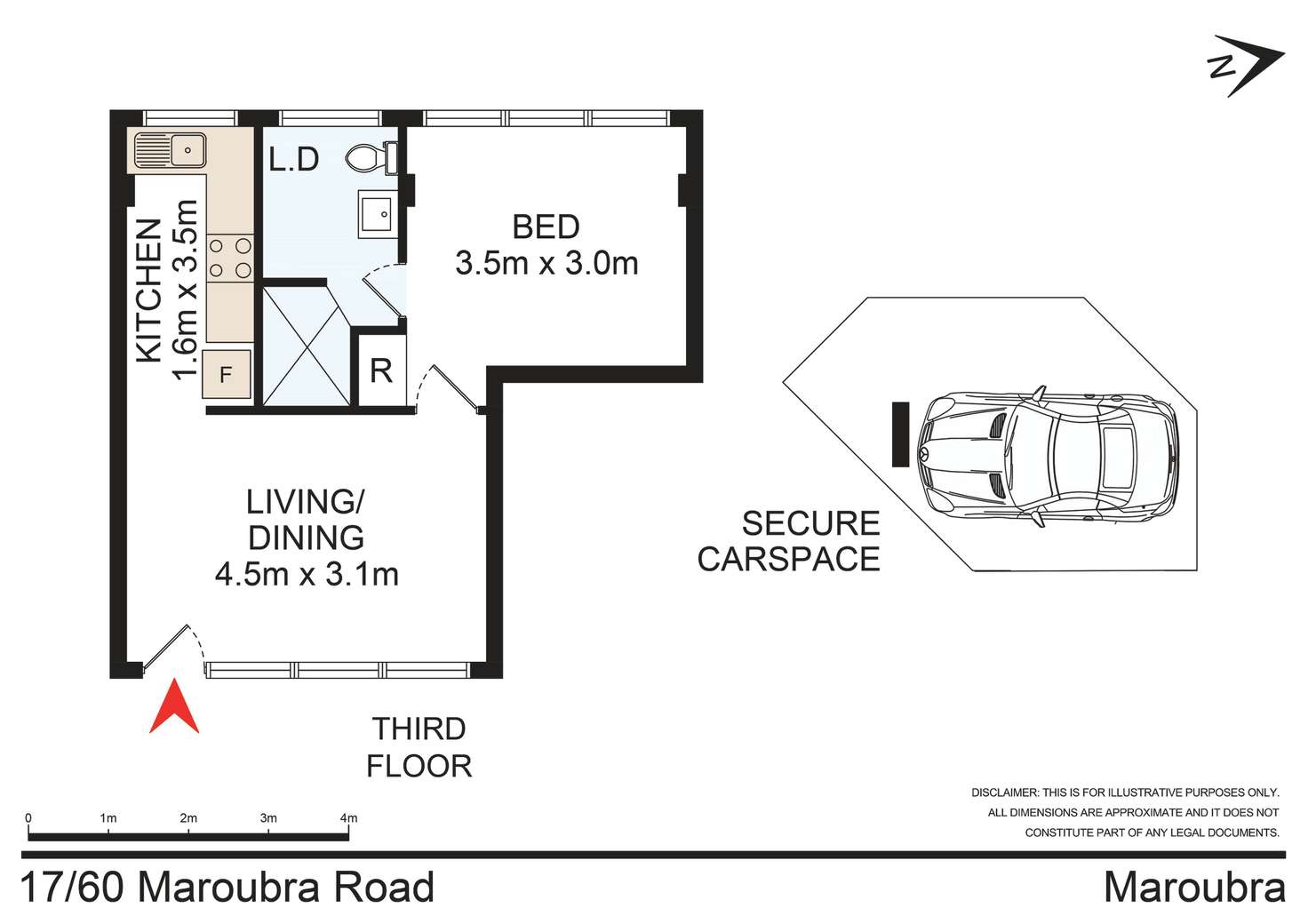 Floorplan of Homely apartment listing, 17/60 Maroubra Road, Maroubra NSW 2035