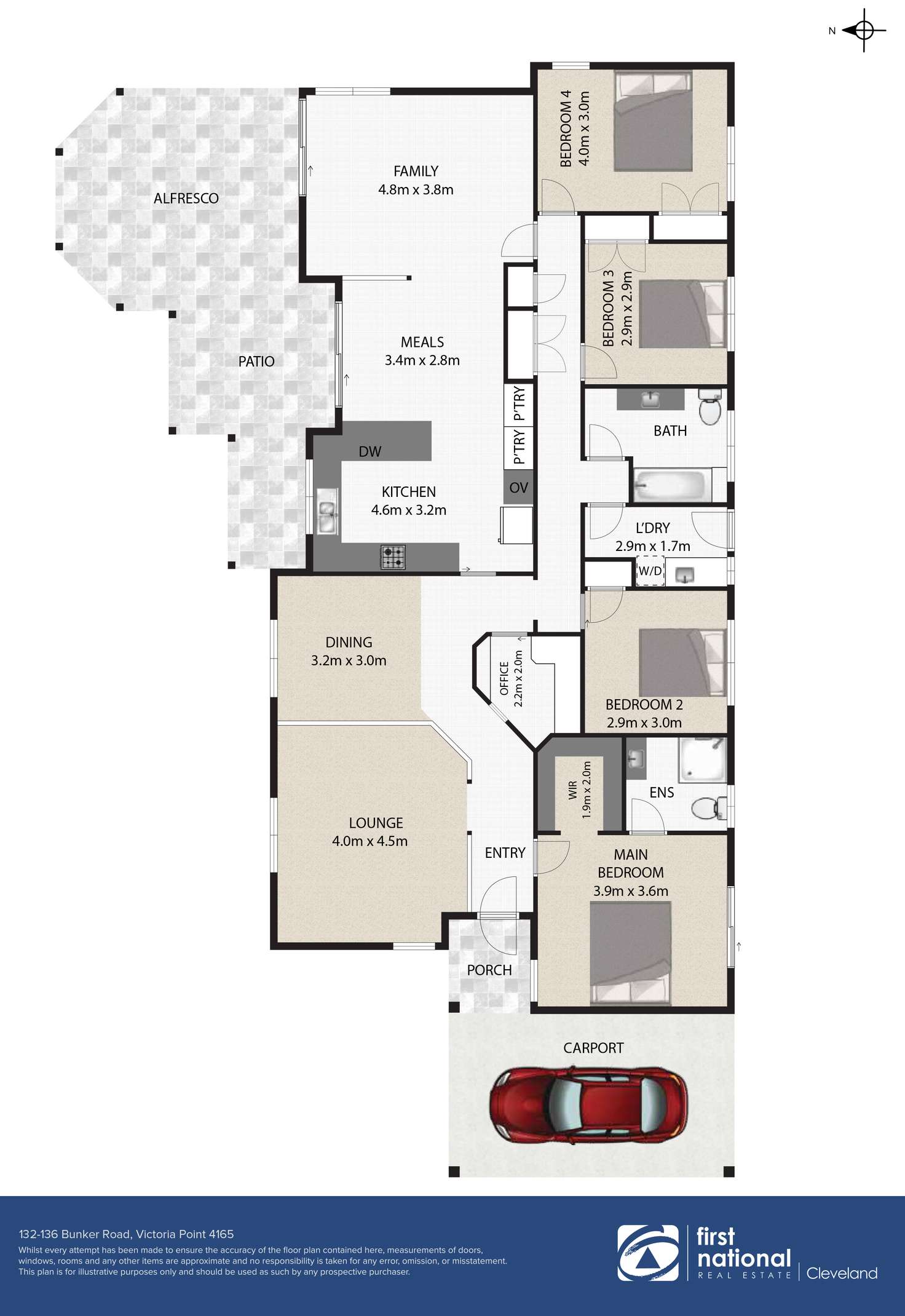 Floorplan of Homely acreageSemiRural listing, 132-136 Bunker Road, Victoria Point QLD 4165