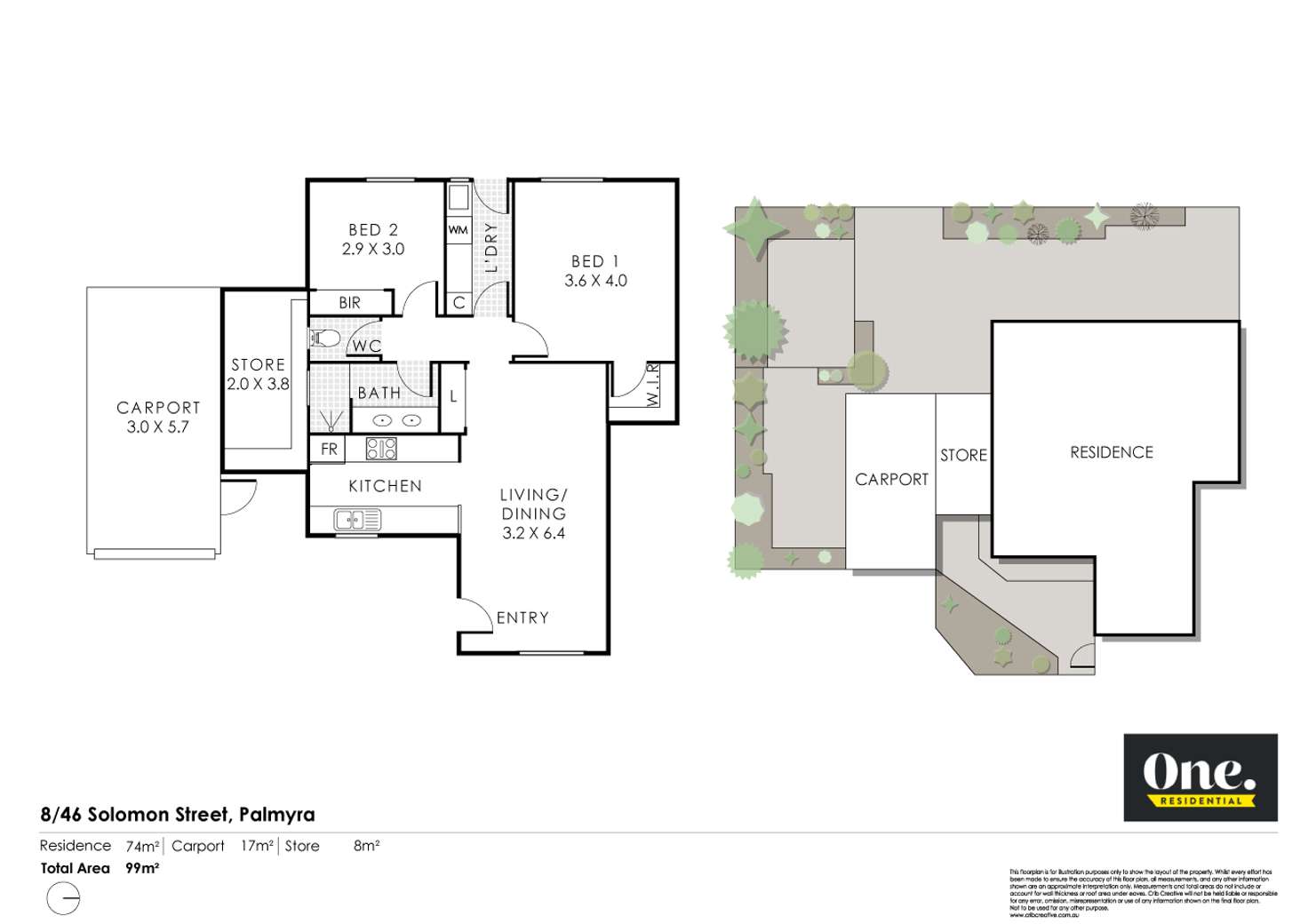 Floorplan of Homely villa listing, 8/46 Solomon Street, Palmyra WA 6157