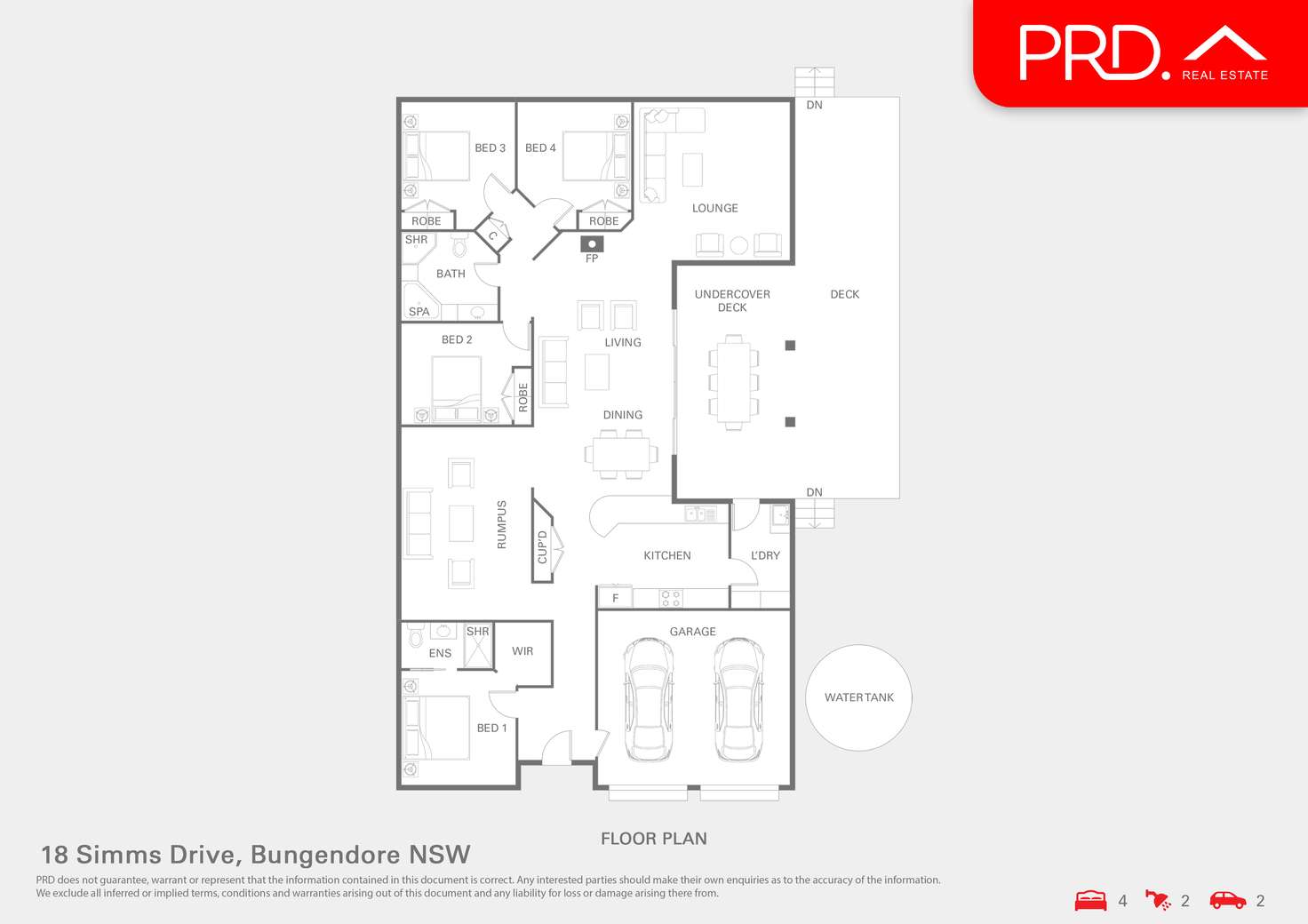 Floorplan of Homely house listing, 18 Simms Drive, Bungendore NSW 2621