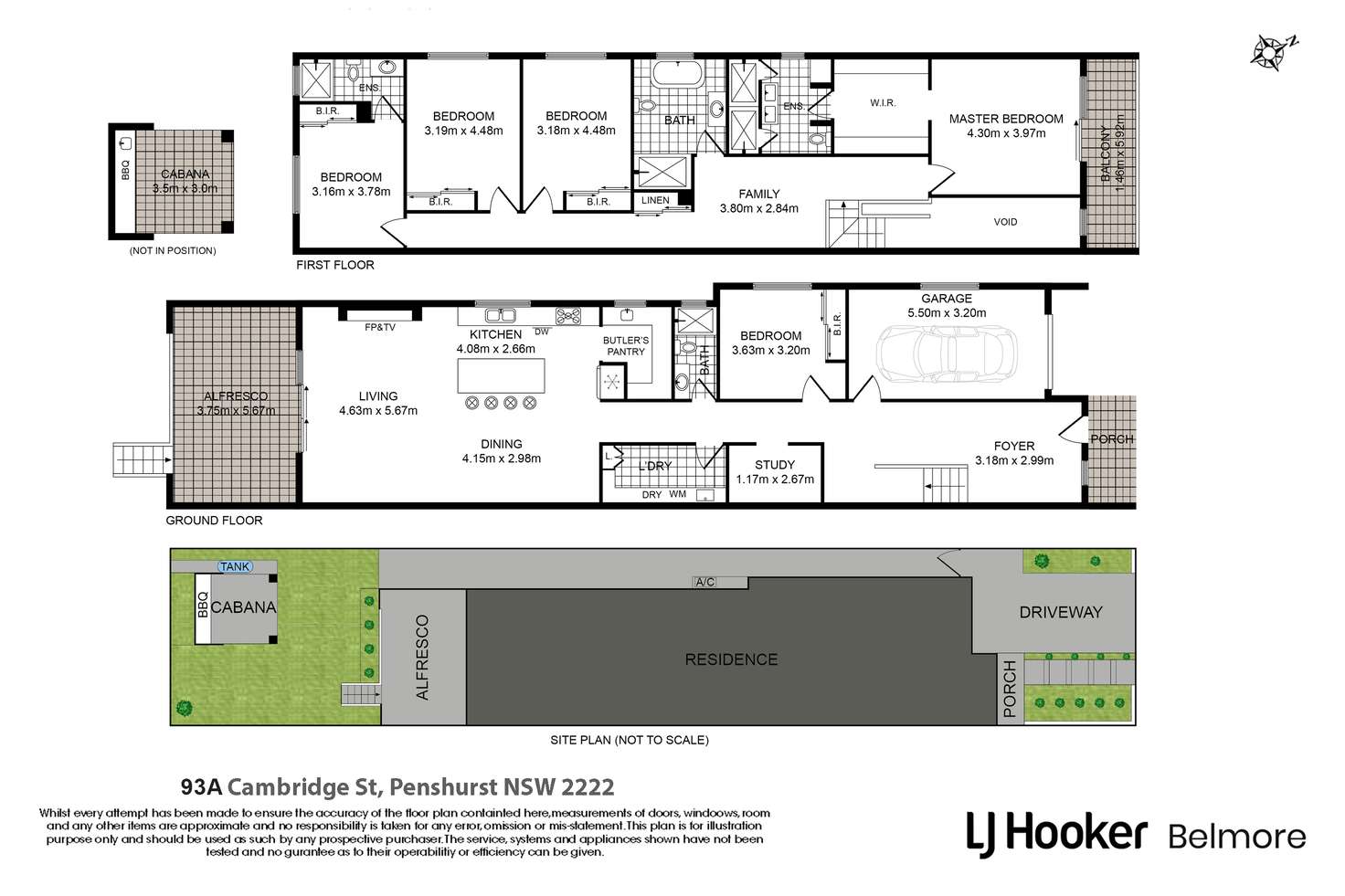 Floorplan of Homely semiDetached listing, 93A Cambridge Street, Penshurst NSW 2222