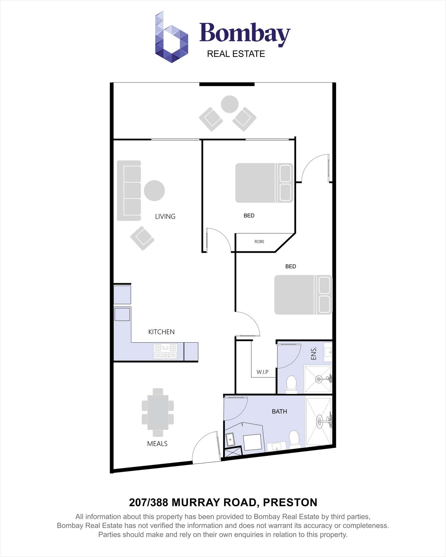 Floorplan of Homely apartment listing, 207/388 Murray Road, Preston VIC 3072
