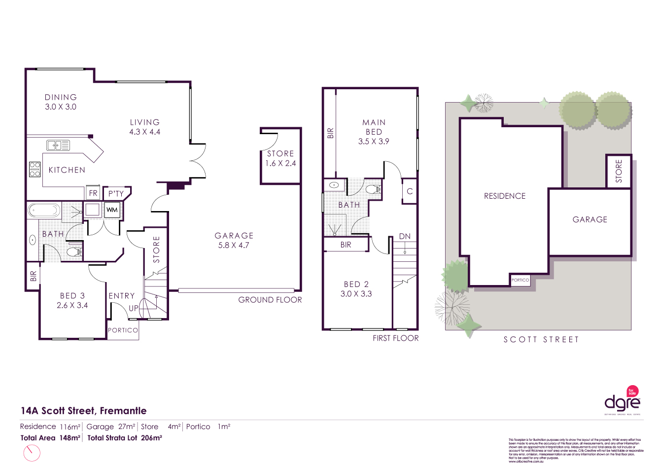 Floorplan of Homely house listing, 14A Scott Street, South Fremantle WA 6162