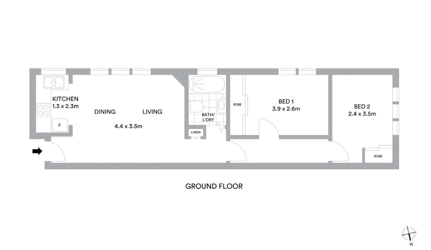 Floorplan of Homely apartment listing, 3/623 Anzac Parade, Maroubra NSW 2035