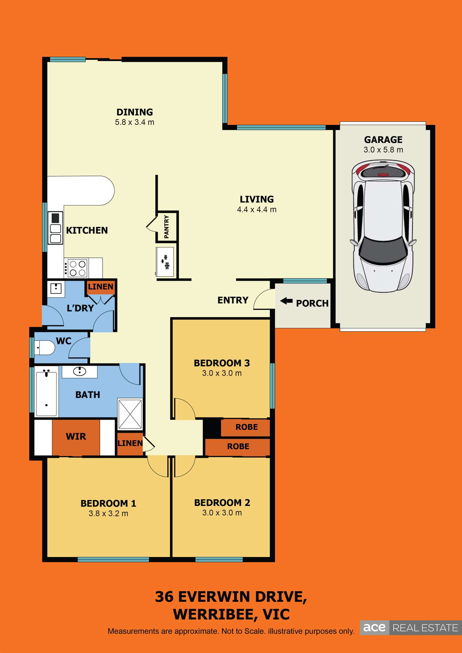 Floorplan of Homely house listing, 36 Everwin Drive, Werribee VIC 3030