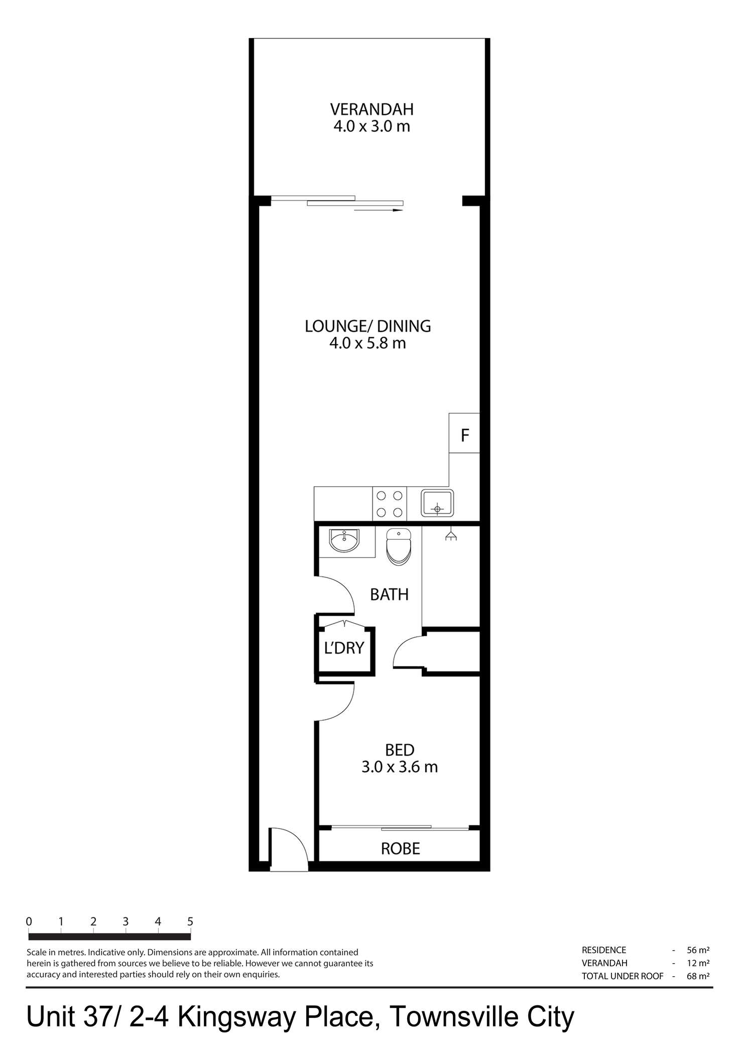Floorplan of Homely unit listing, 37/2-4 Kingsway Place, Townsville City QLD 4810