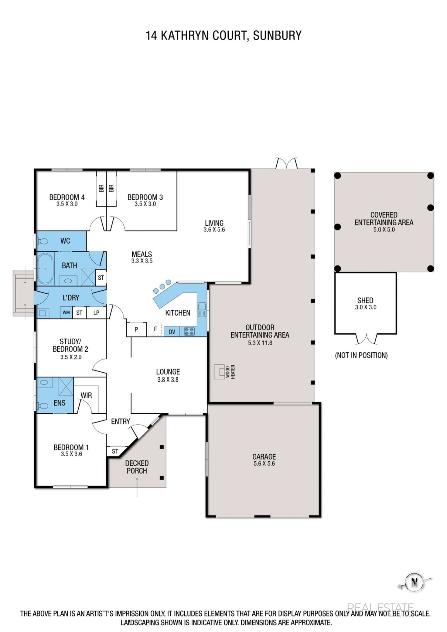 Floorplan of Homely house listing, 14 Kathryn Court, Sunbury VIC 3429