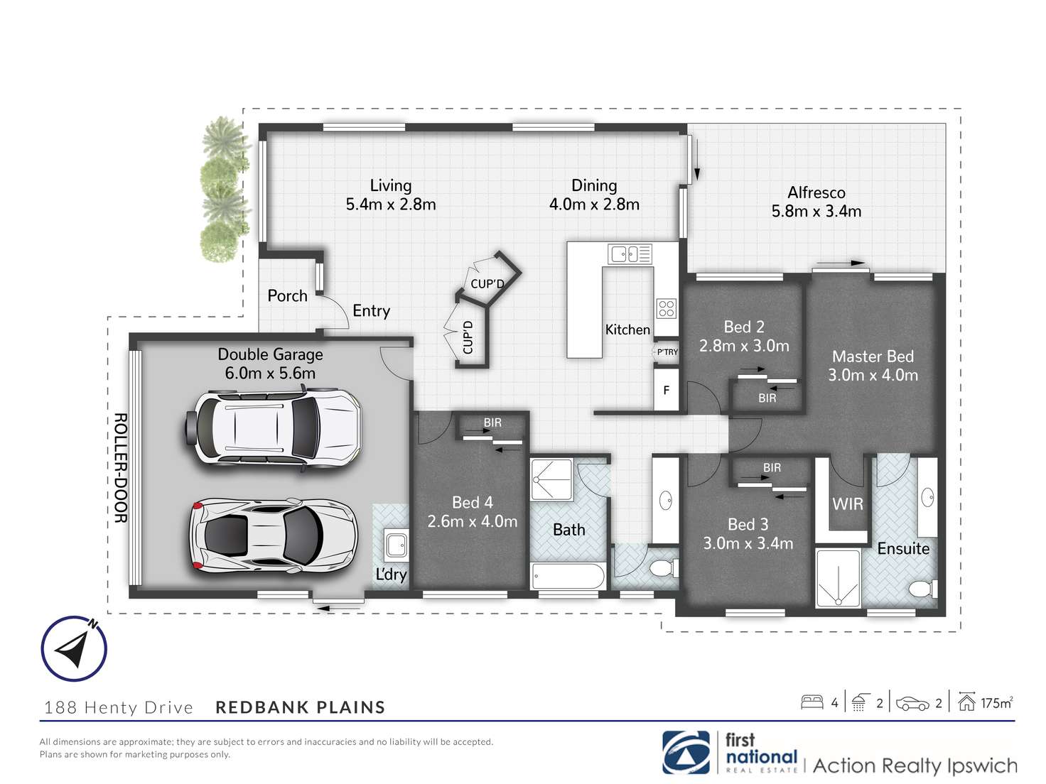 Floorplan of Homely house listing, 188 Henty Drive, Redbank Plains QLD 4301