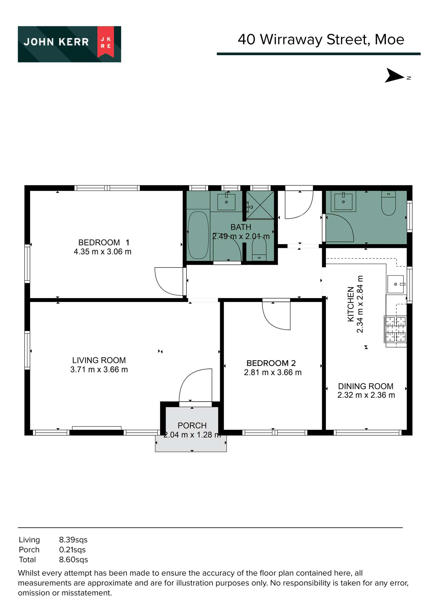 Floorplan of Homely house listing, 40 Wirraway Street, Moe VIC 3825