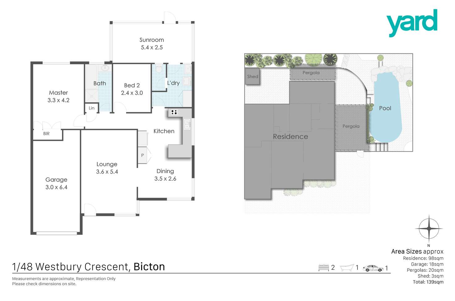 Floorplan of Homely villa listing, 1/48 Westbury Crescent, Bicton WA 6157