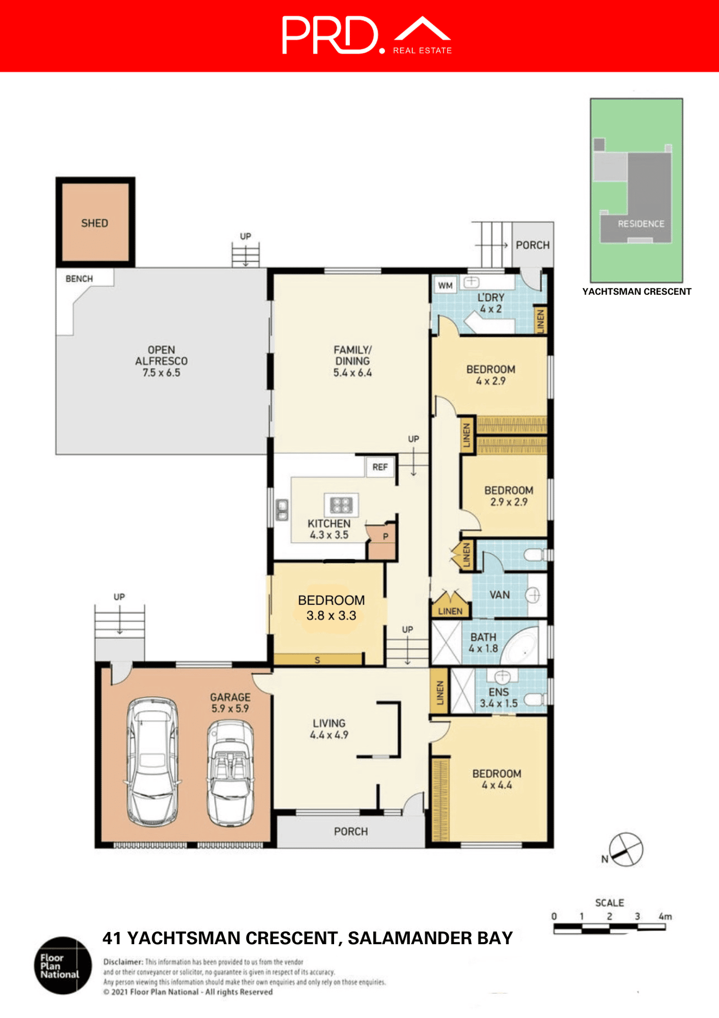 Floorplan of Homely house listing, 41 Yachtsman Crescent, Salamander Bay NSW 2317