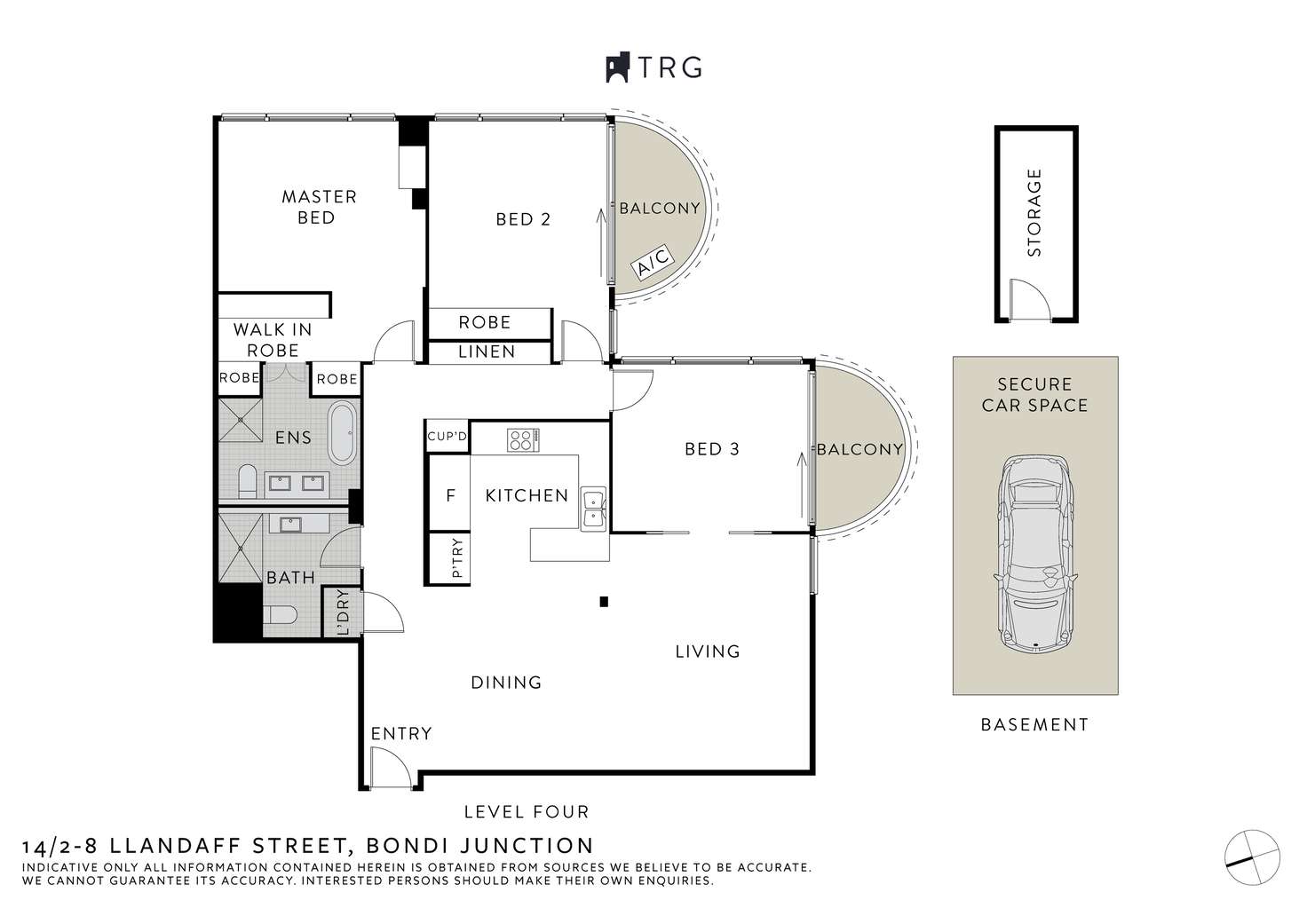 Floorplan of Homely apartment listing, 14/2-8 Llandaff Street, Bondi Junction NSW 2022