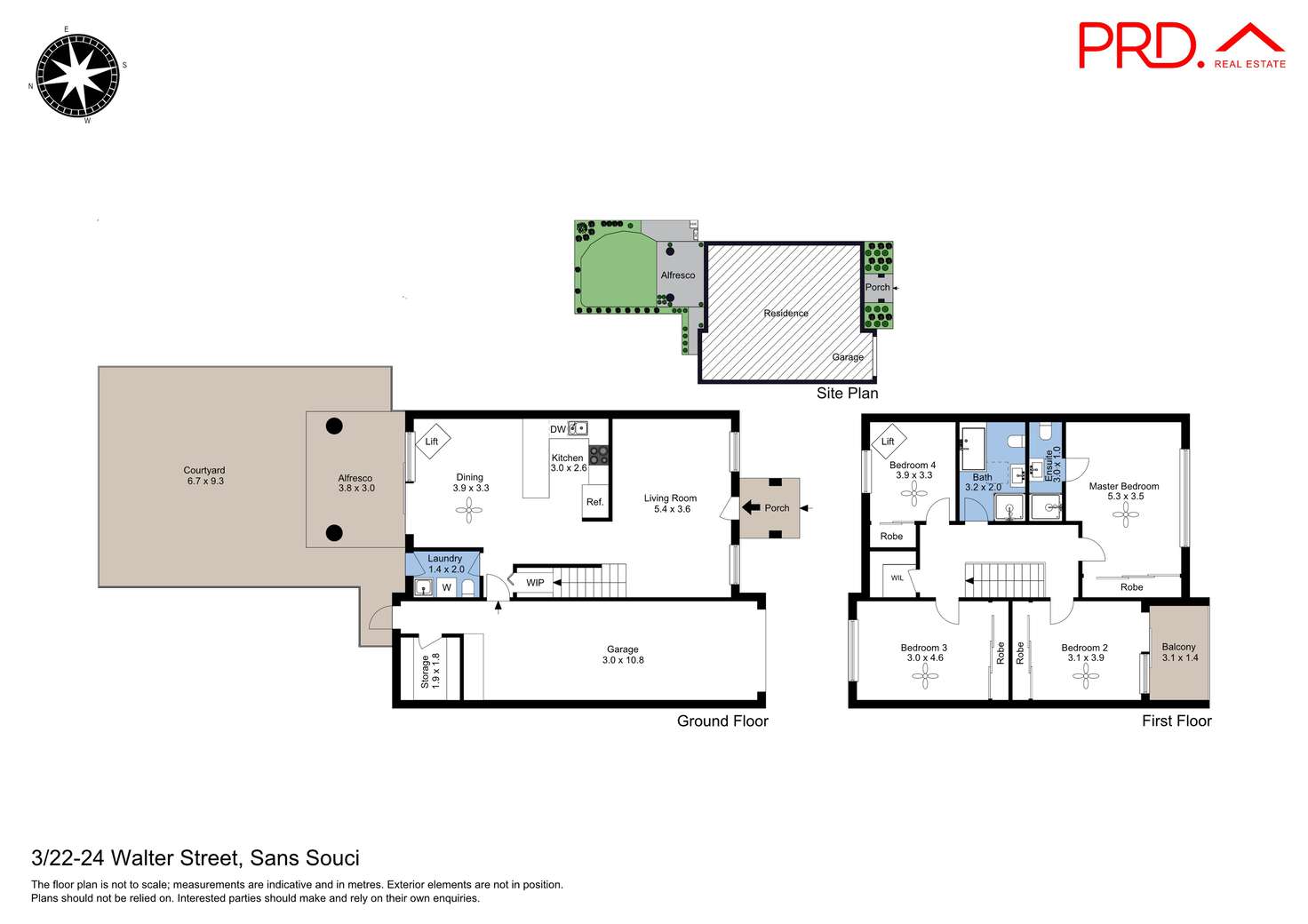 Floorplan of Homely townhouse listing, 3/22-24 Walter Street, Sans Souci NSW 2219