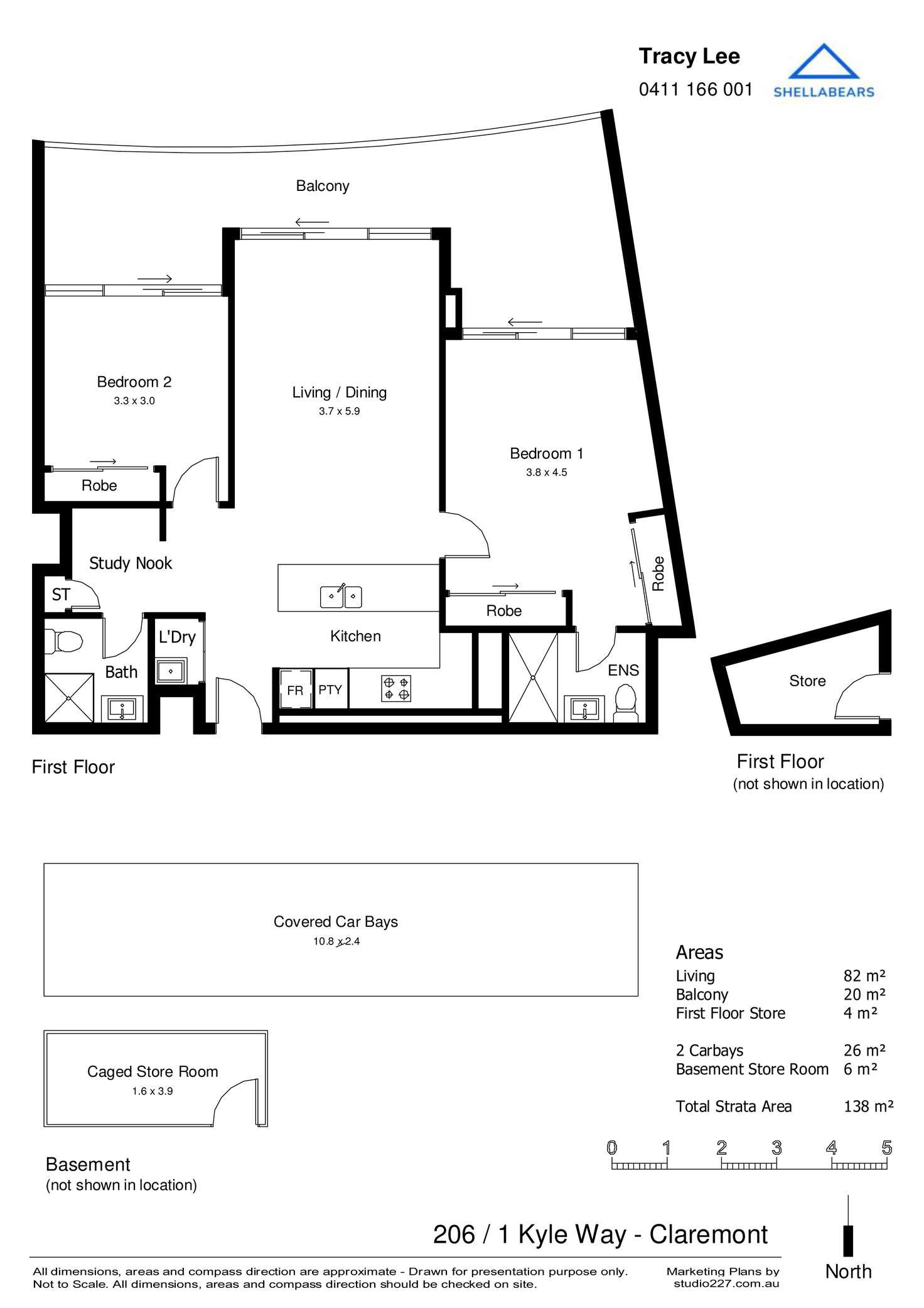 Floorplan of Homely apartment listing, 206/1 Kyle Way, Claremont WA 6010