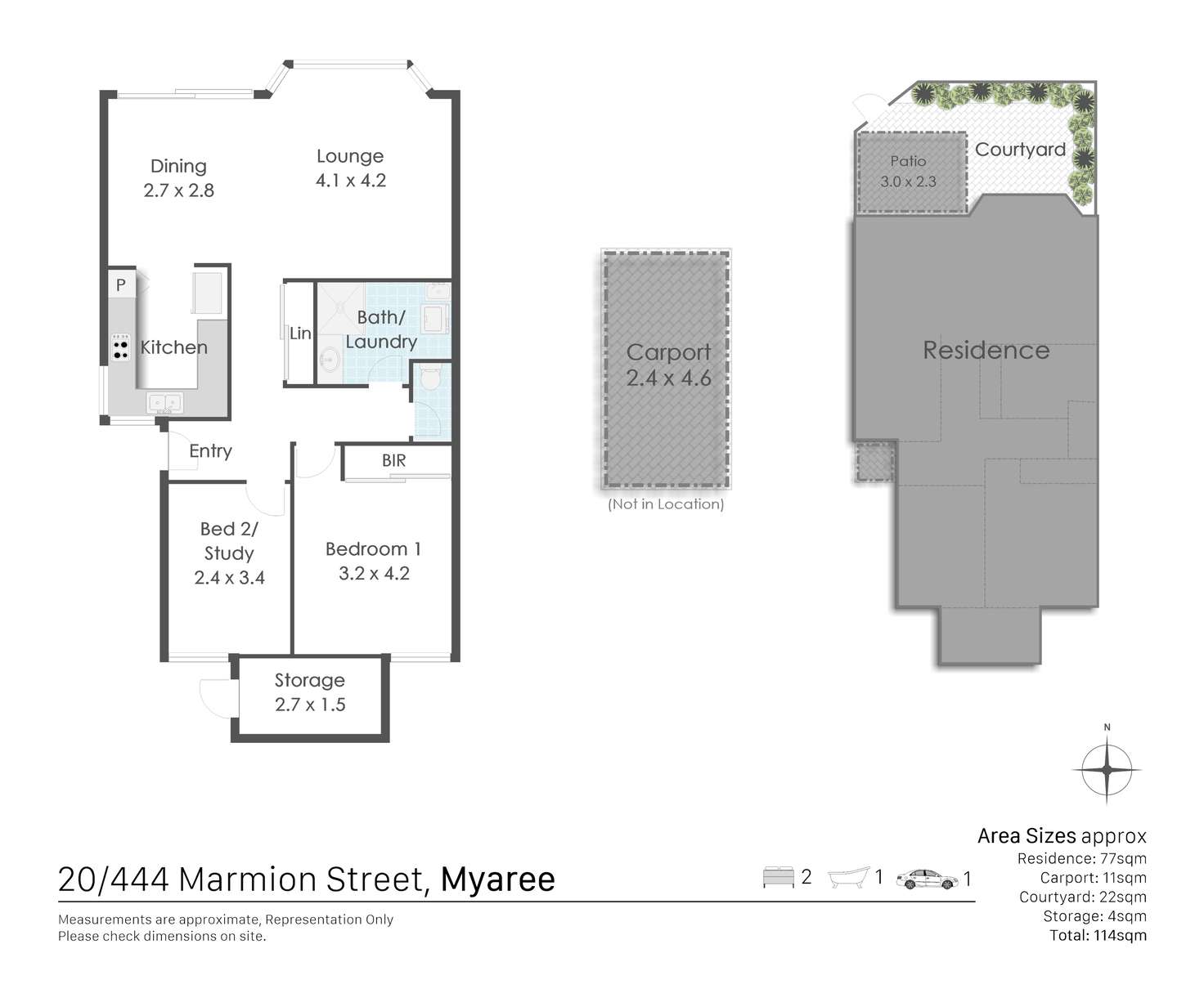 Floorplan of Homely villa listing, 20/444 Marmion Street, Myaree WA 6154