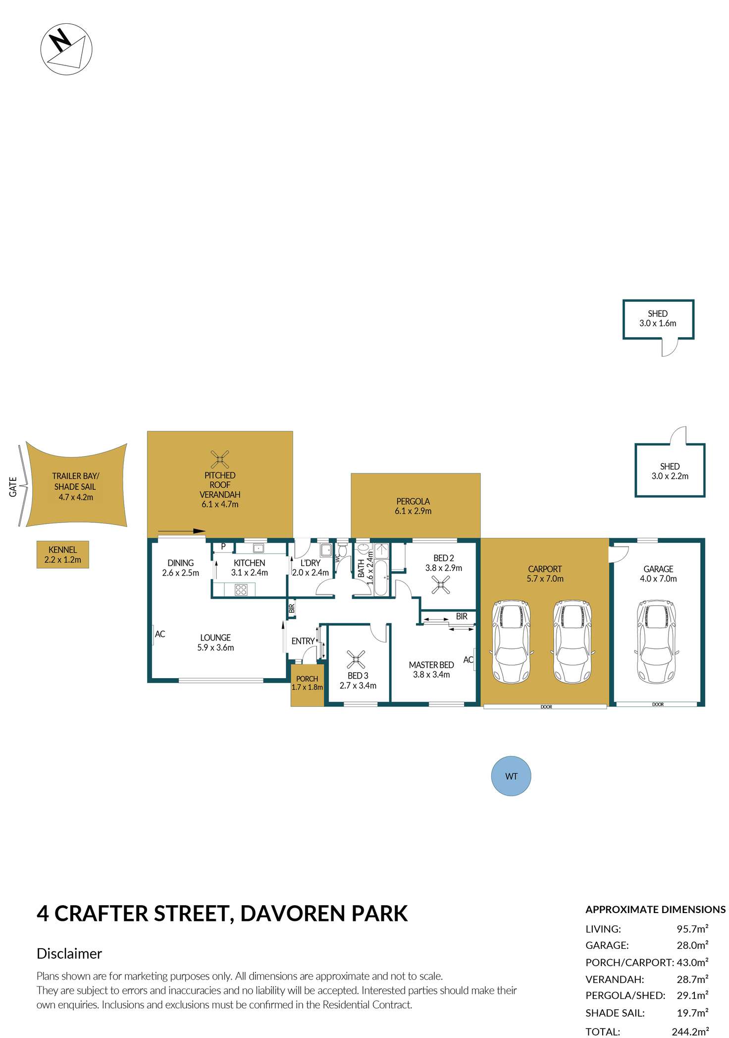 Floorplan of Homely house listing, 4 Crafter Street, Davoren Park SA 5113