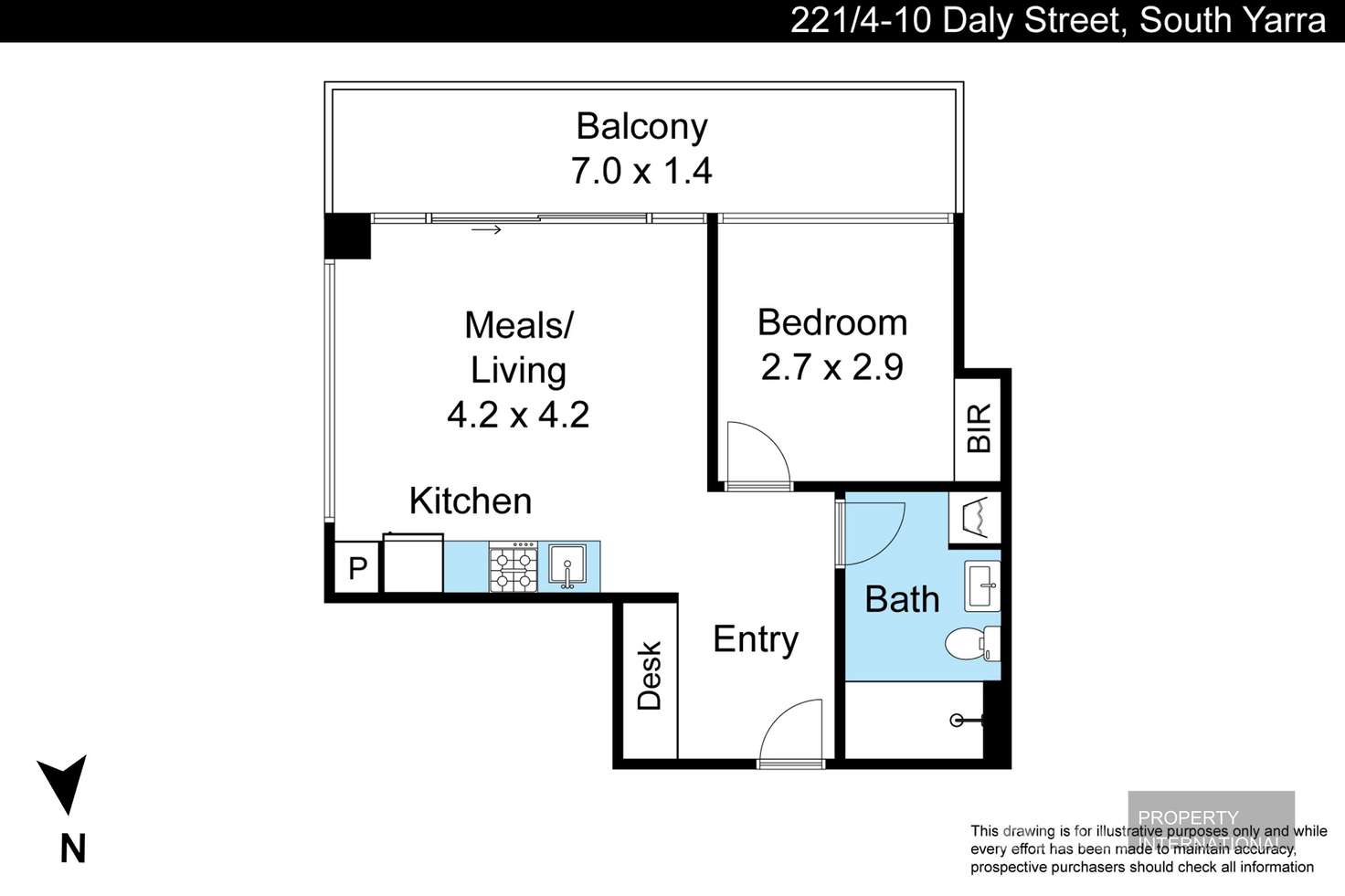 Floorplan of Homely apartment listing, 221/4-10 Daly Street, South Yarra VIC 3141