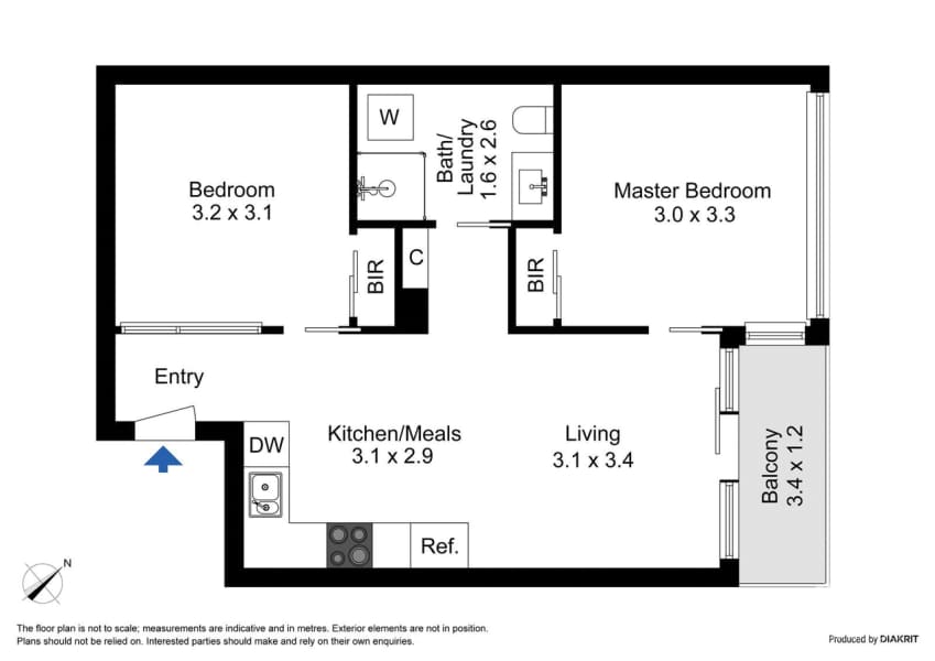 Floorplan of Homely apartment listing, 1713/618 Lonsdale Street, Melbourne VIC 3000