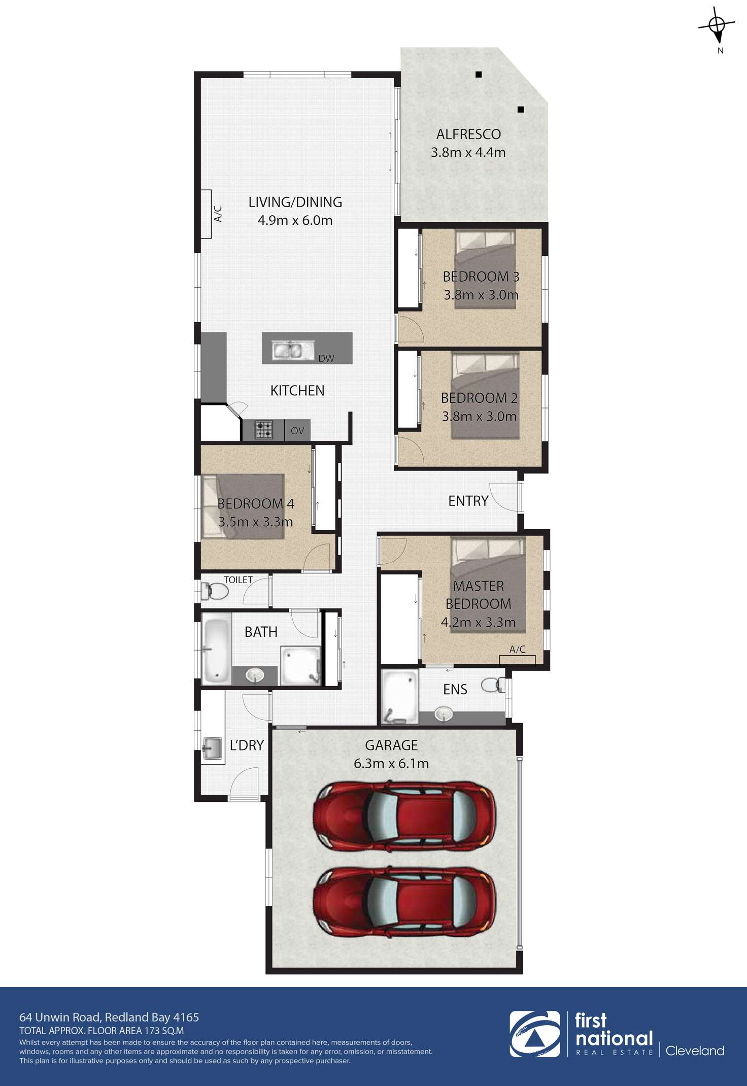 Floorplan of Homely house listing, 64 Unwin Road, Redland Bay QLD 4165