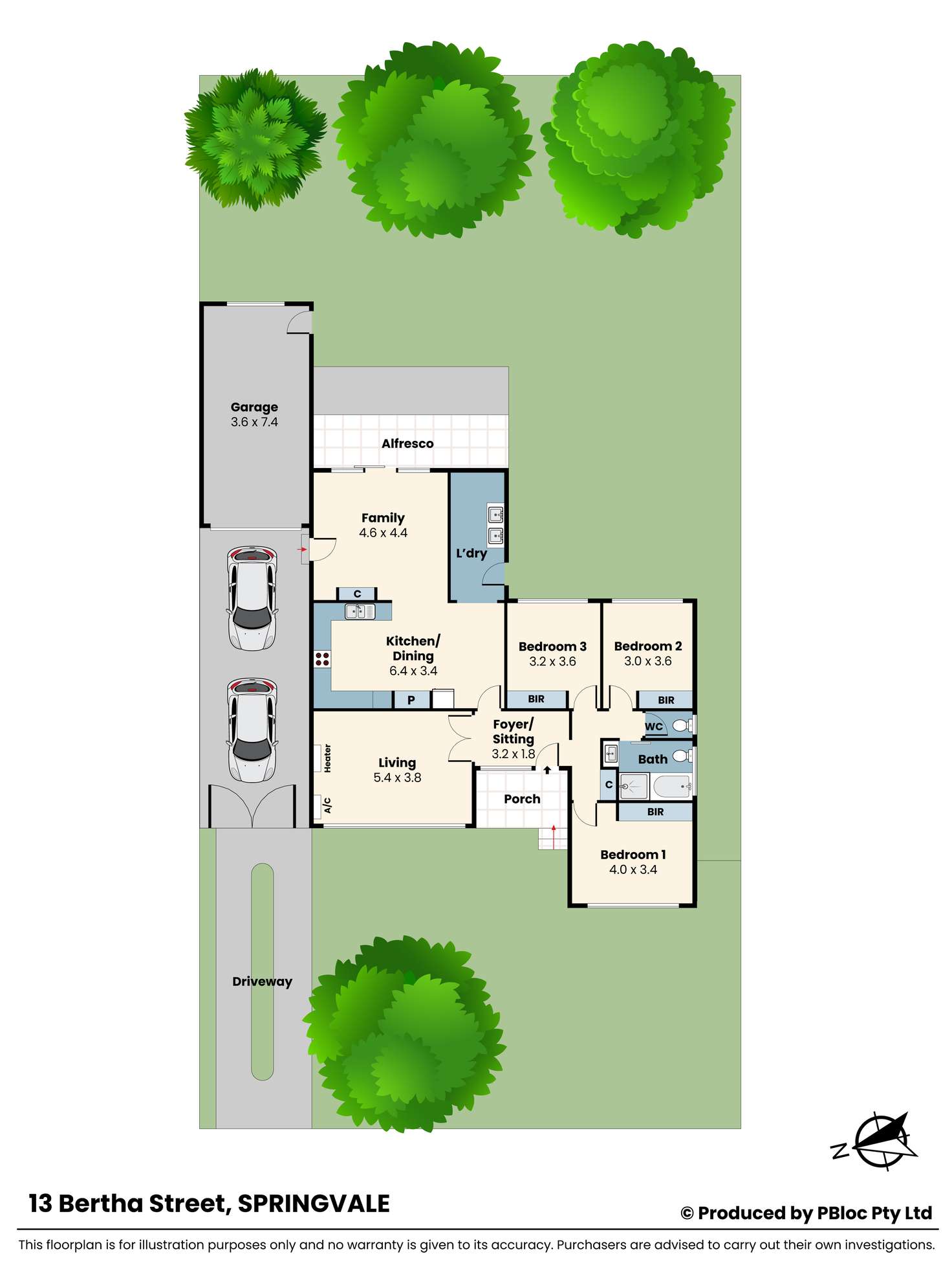Floorplan of Homely house listing, 13 Bertha Street, Springvale VIC 3171