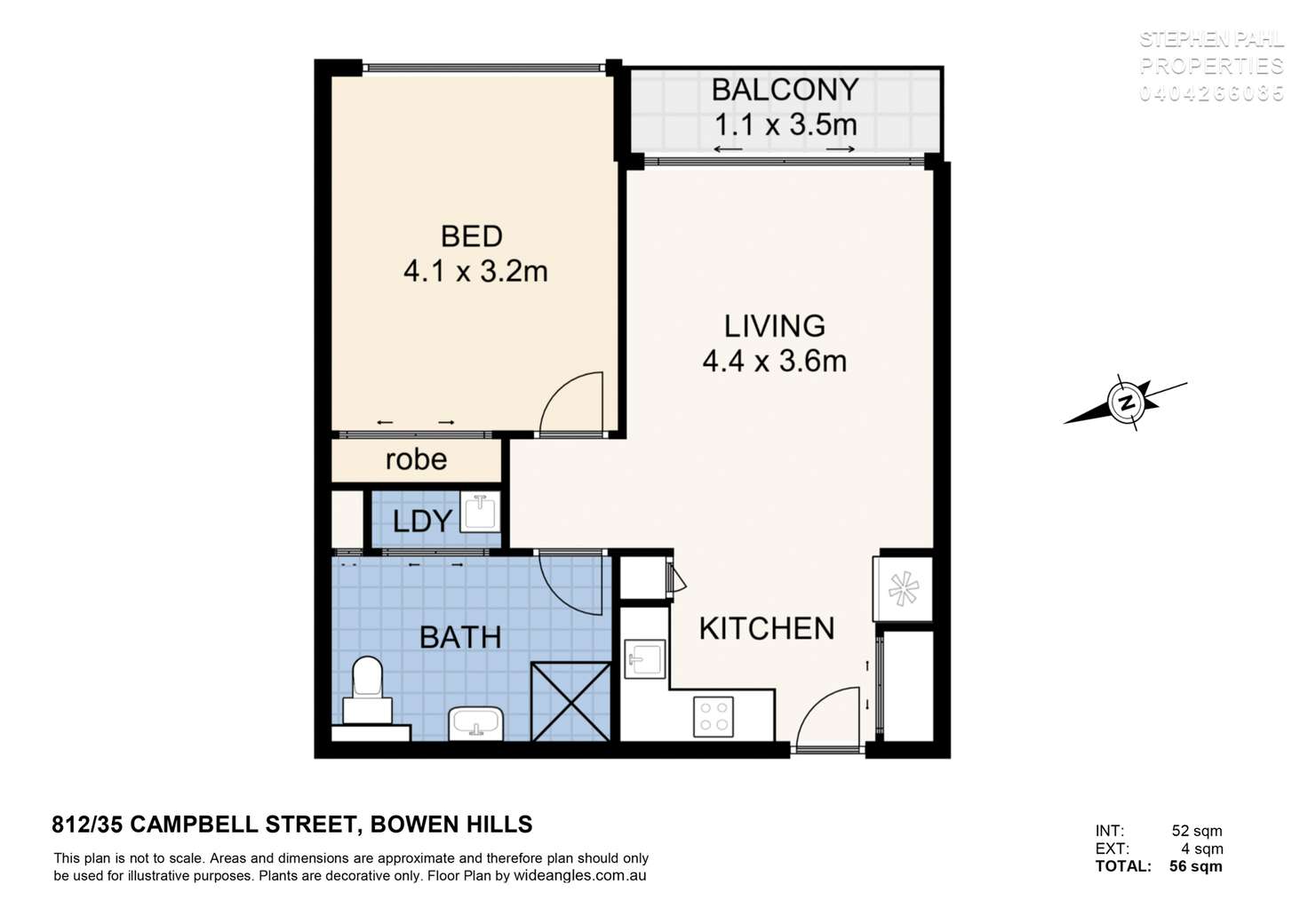 Floorplan of Homely unit listing, 812/35 Campbell Street, Bowen Hills QLD 4006