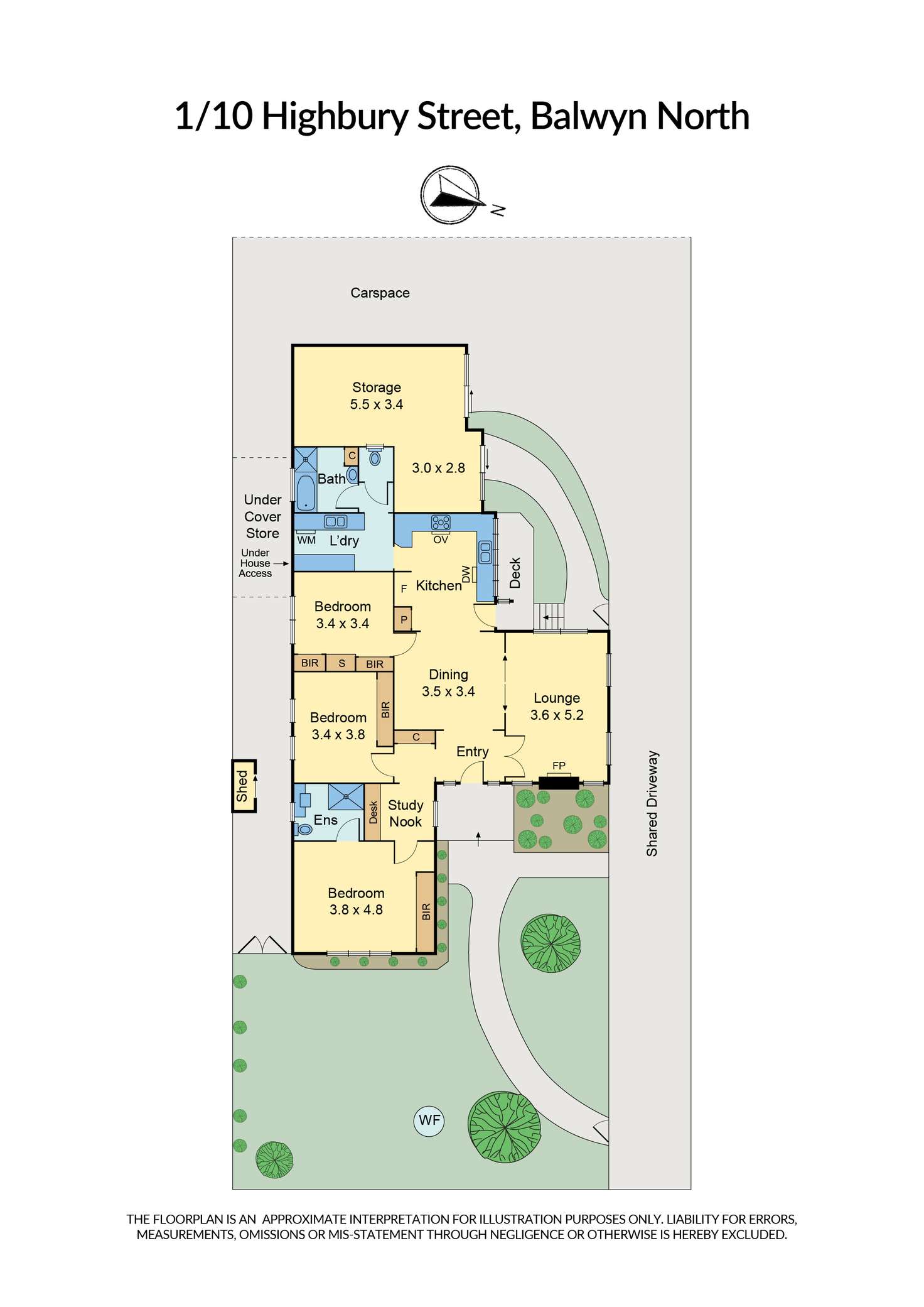 Floorplan of Homely unit listing, 1/10 Highbury Street, Balwyn North VIC 3104