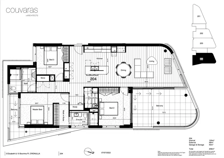 Floorplan of Homely apartment listing, 204/3 Elizabeth Place, Cronulla NSW 2230