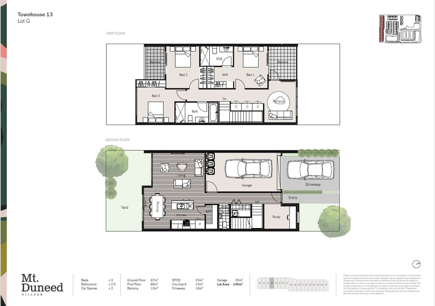Floorplan of Homely townhouse listing, 13/121 Unity Drive, Mount Duneed VIC 3217