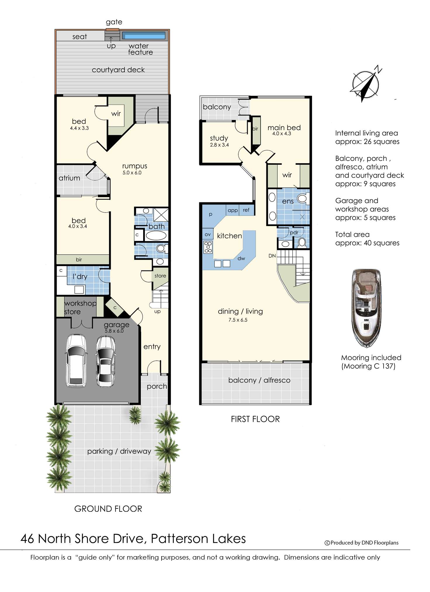 Floorplan of Homely house listing, 46 North Shore Drive, Patterson Lakes VIC 3197