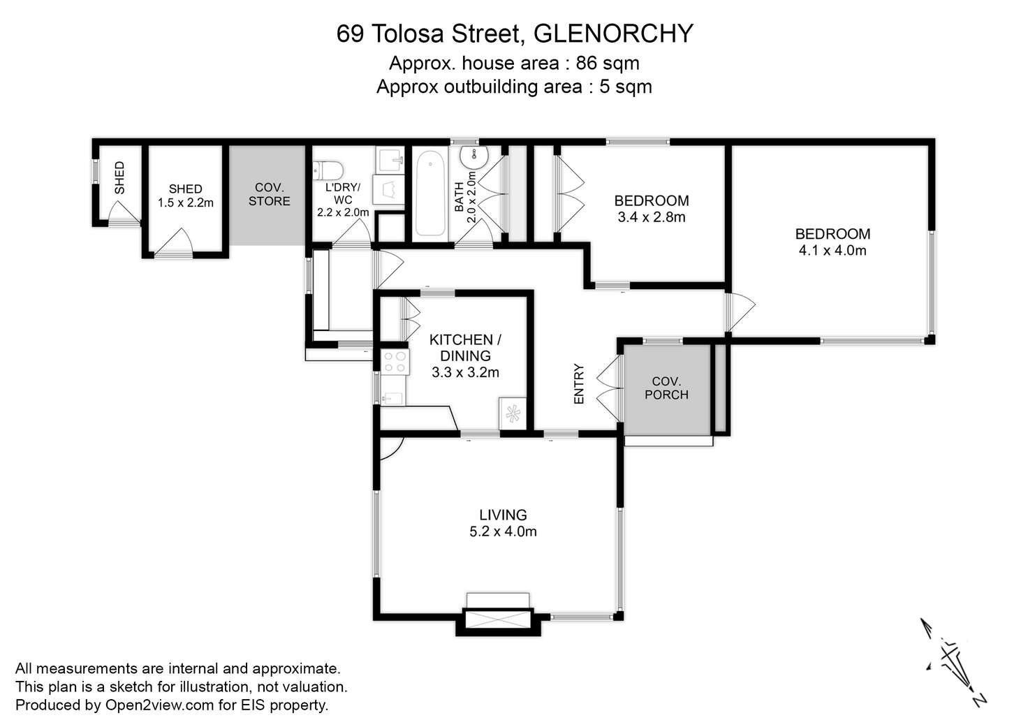 Floorplan of Homely house listing, 69 Tolosa Street, Glenorchy TAS 7010