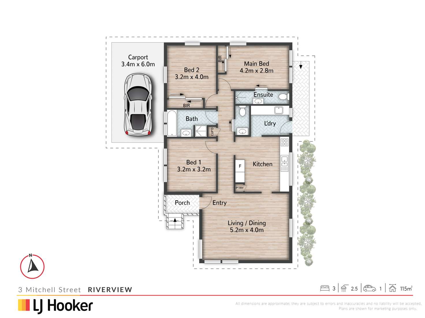 Floorplan of Homely house listing, 3 Mitchell Street, Riverview QLD 4303