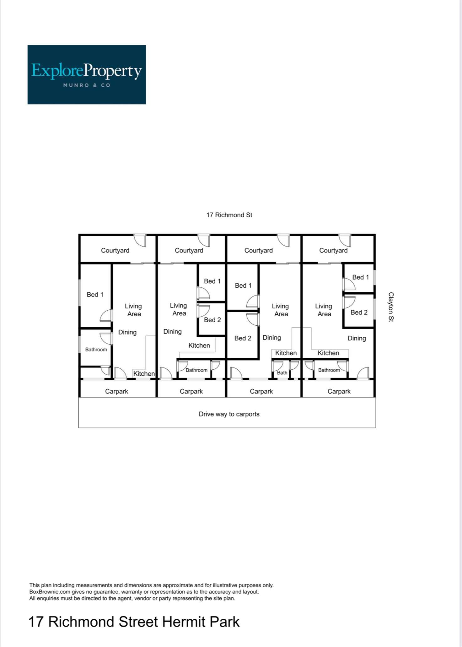 Floorplan of Homely blockOfUnits listing, 1- 4/17 Richmond Street, Hermit Park QLD 4812