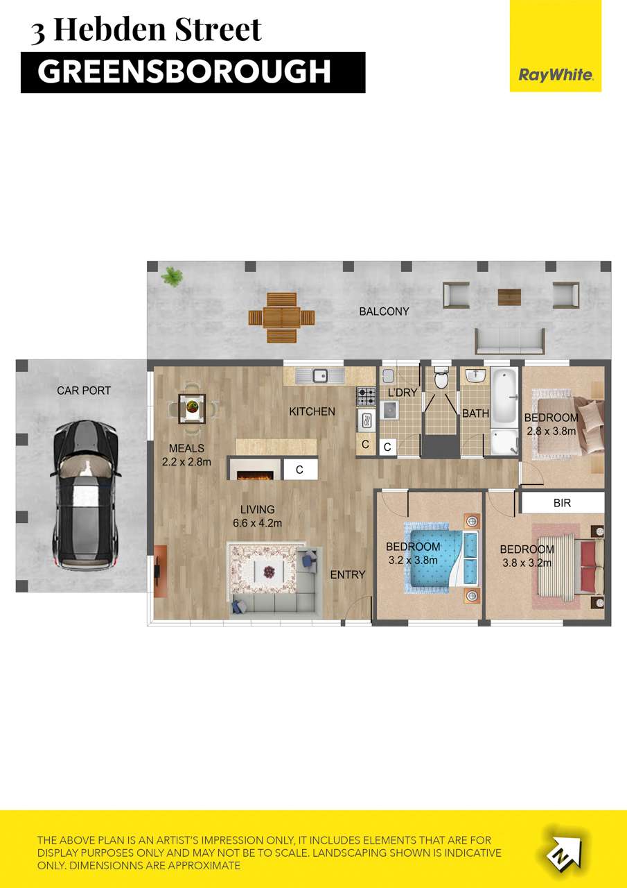 Floorplan of Homely house listing, 3 Hebden Street, Greensborough VIC 3088
