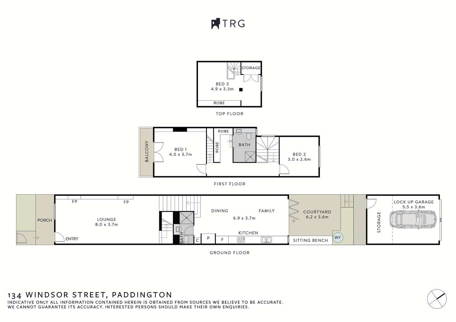Floorplan of Homely house listing, 134 Windsor Street, Paddington NSW 2021