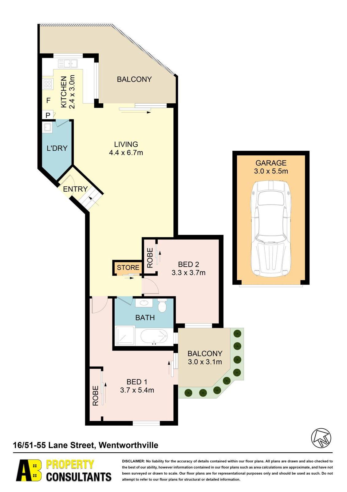 Floorplan of Homely unit listing, 16/51 Lane Street, Wentworthville NSW 2145