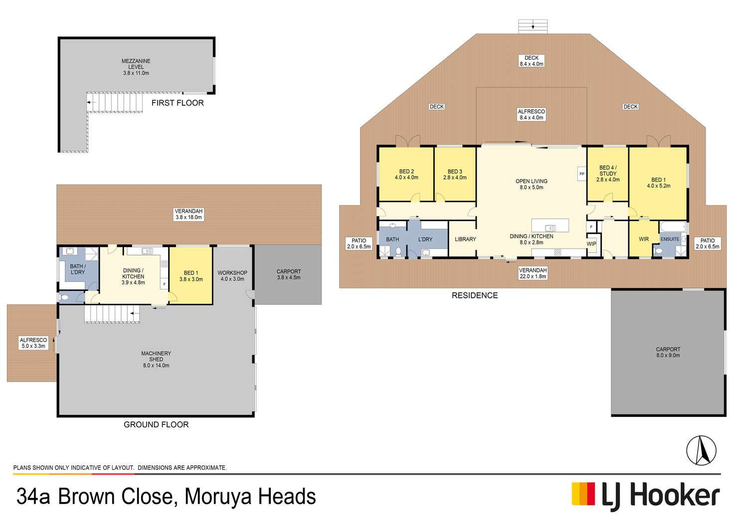 Floorplan of Homely house listing, 'WYWURK' 34A Brown Close, Moruya Heads NSW 2537