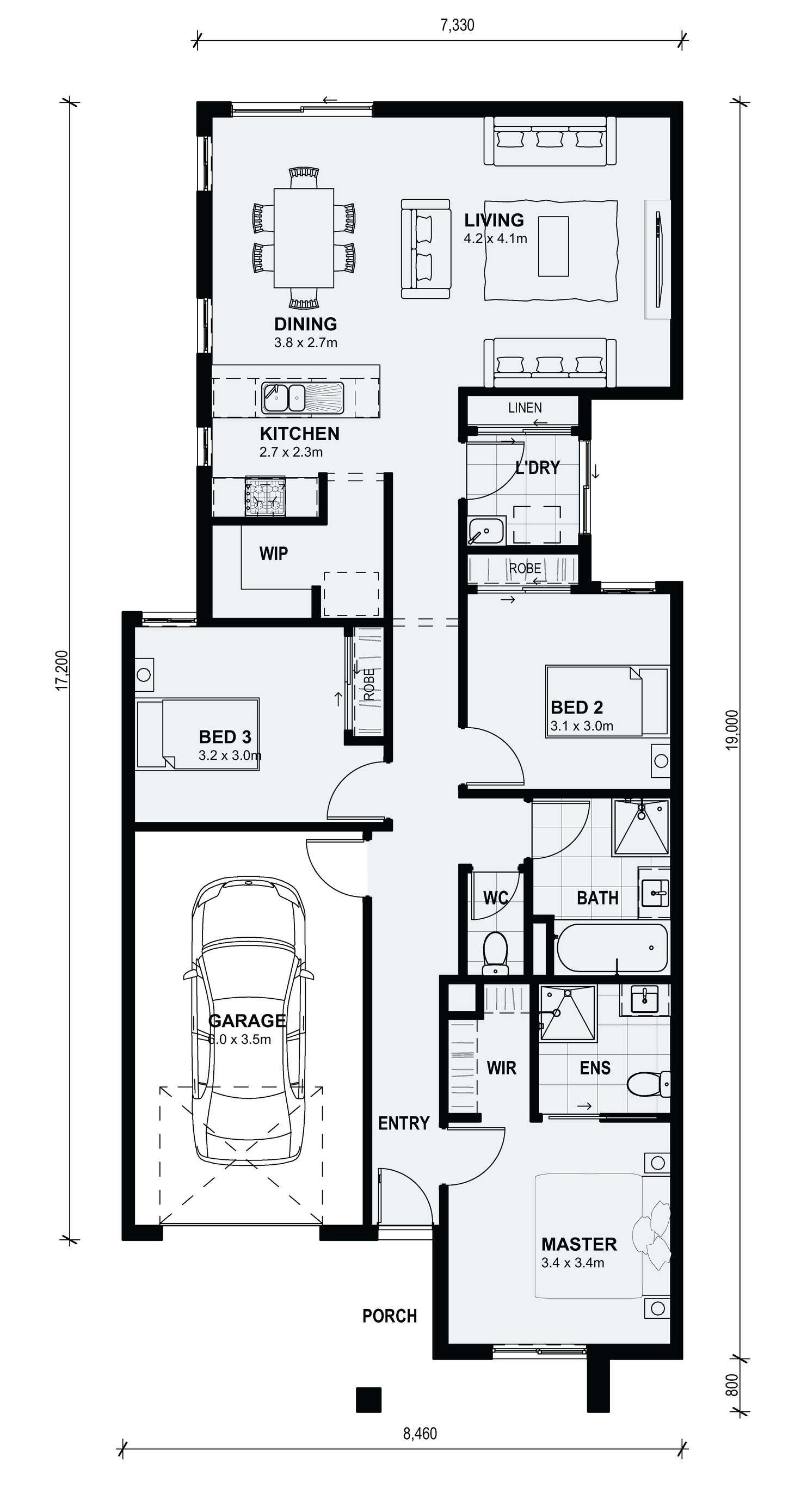 Floorplan of Homely other listing, Lot 2612 #44 Broadway Street - Minta Estate, Berwick VIC 3806