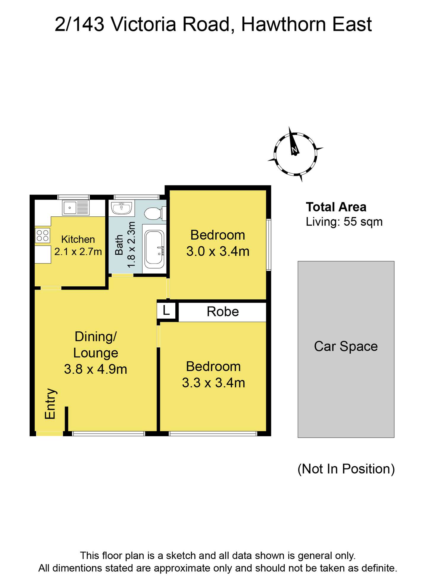 Floorplan of Homely apartment listing, 2/143 Victoria Road, Hawthorn East VIC 3123
