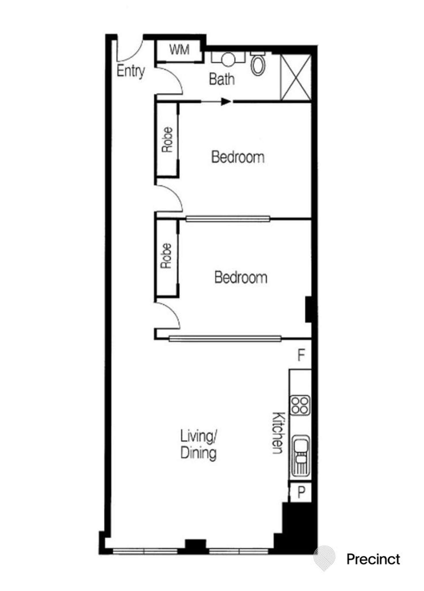 Floorplan of Homely apartment listing, 1205/270 King Street, Melbourne VIC 3000