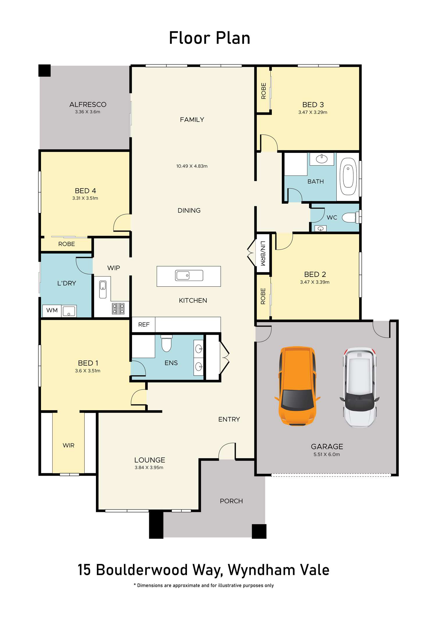 Floorplan of Homely house listing, 15 Boulderwood  WAY, Wyndham Vale VIC 3024